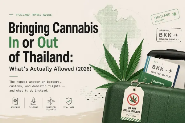 Bringing cannabis in or out of Thailand — Bangkok airport customs and cannabis travel rules guide